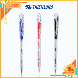 Hộp 20 Bút Bi Thiên Long Flexoffice FO-039/VN Ngòi 0.5mm – Bút Bấm Thân Trong Viết Trơn Êm