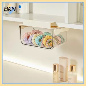 Hộp lưu trữ ngăn kéo phòng tắm B & N treo Hộp đựng khăn bông trong suốt chống bụi cho kệ phòng ngủ Khu vực trang điểm.