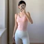 Lulu Cùng Phong Cách ebb Thể Thao Yoga Vest Nữ Mặc Ngoài Có Miếng Lót Ngực Ôm Hơn Nhìn Đẹp Lưng Thể Dục Nhanh Khô Mùa Hè Phù Hợp Với