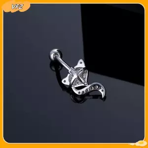 VFZ Full Kim Cương Mạ Hình Cáo Động Vật Bụng Xuyên Rốn Móng Tay Thời Trang Gợi Cảm Zircon Kẻ Sọc Cho Nữ Và Nam Trang Sức Louislifecool