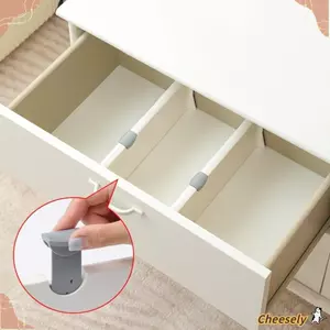 Giá đỡ phân vùng ngăn kéo CHEESELY, Giá đỡ phân vùng Không đục lỗ Ngăn kéo Tấm vỗ tay, Tấm vỗ tay gia đình có thể điều chỉnh có thể thu vào Hộ gia đình