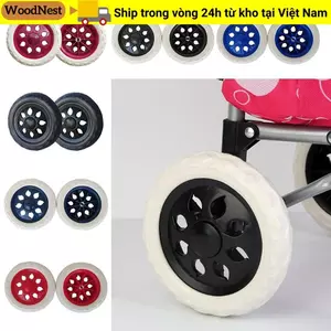Bánh xe lốp WOODNEST 2 chiếc, Bánh xe mua sắm linh hoạt thay thế, Bánh xe đẩy du lịch chống trượt EVA 6.3 inch
