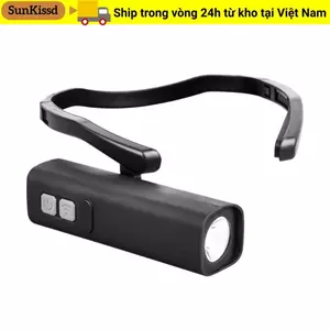Đèn rảnh tay SUNKISSD, Đèn pha kẹp tai có thể sạc lại, Đèn pha LED nhẹ cầm tay chống nước IPX4 cao cấp chạy bộ