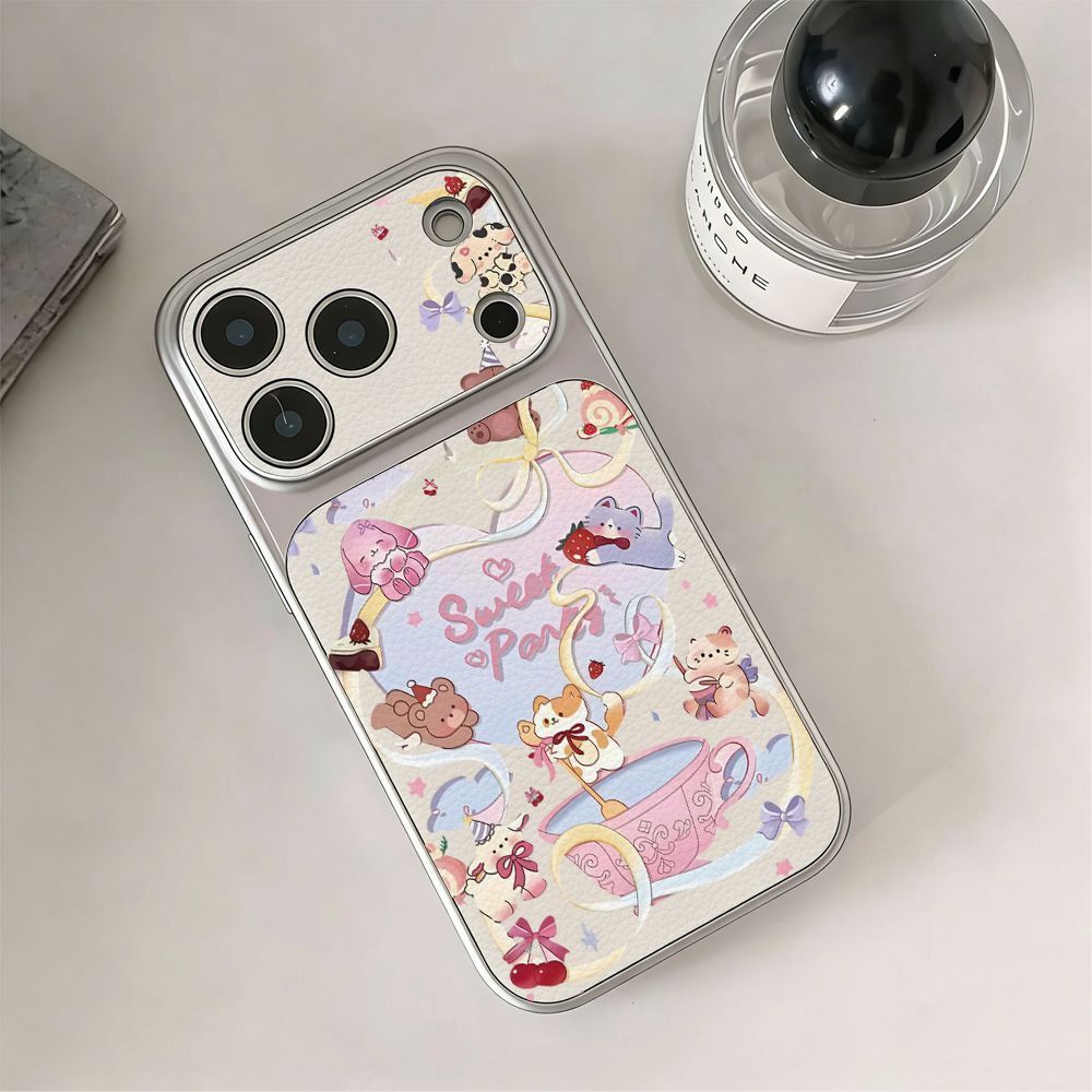 Ốp lưng iPhone thỏ gấu thỏ dễ thương hợp iPhone 13/14/15/16/17 Pro Max