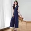 2026 Linen Áo hai mảnh thường ngày phù hợp với quần ống rộng mùa hè dành cho nữ Bộ đồ rộng giảm tuổi