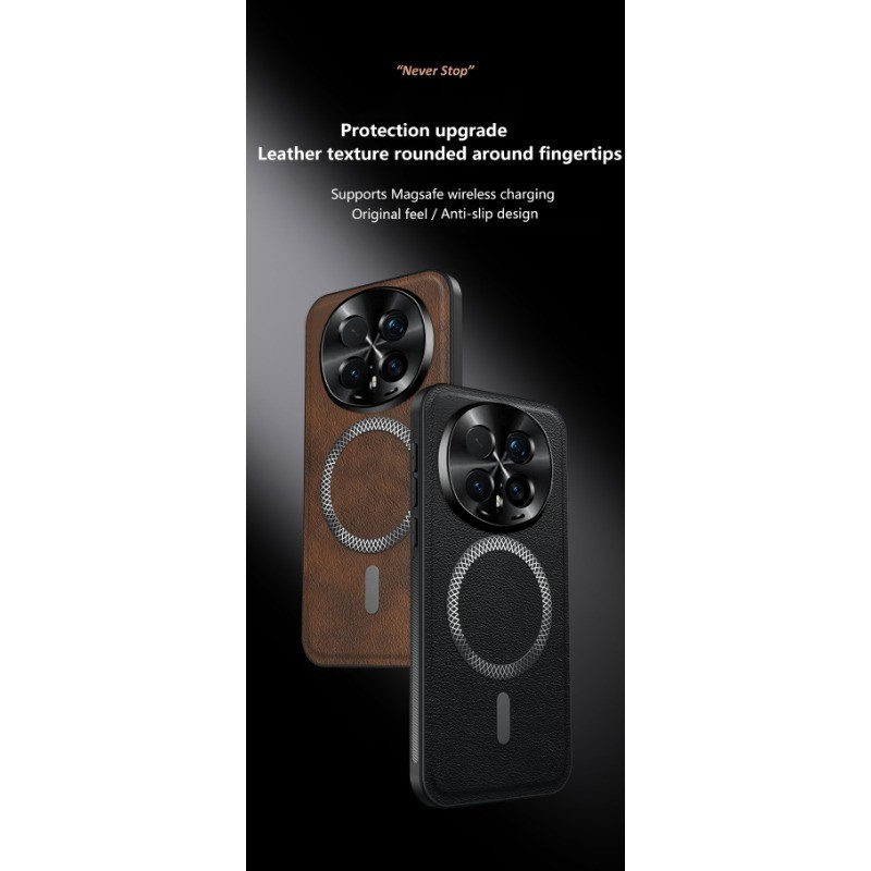 PC da PU sang trọng tích hợp nam châm Vỏ điện thoại cứng từ tính cho Honor Magic 8 Pro 8 7 7Pro 6 6Pro 5 5 Pro Magic8 Vỏ chống sốc