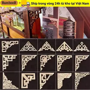 Đồ thủ công chạm khắc gỗ BAMBOOB, Đồ thủ công bằng gỗ hoa tự nhiên đa phong cách, Đồ nội thất độc đáo chất lượng cao Trang trí cửa tường