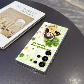 Ốp Điện Thoại Mới Clover Girl Bốn Lá Thích Hợp Cho Samsung A13 A05 A03 S23 S24 S25 ULTRA S22 S23PLUS S24PLUS A02S A12 A06 S23ULTRA Vỏ Bảo Vệ Chống Sốc