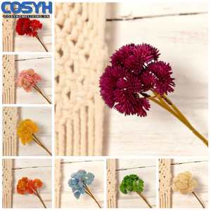 <cosyh>Artificial Hydrangea Bouquet Fake Flowers Soft Rubber Realistic Plants for Decor