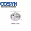 <cosyh>304 Stainless Steel Round Compartment Plate Food Tray with Spoon Fork for school