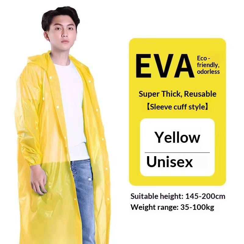 VG Dày Bền Áo Mưa EVA Cho Người Lớn Đi Bộ Đường Dài Ngoài Trời Câu Cá Du Lịch Chống Thấm Nước Poncho Unisex