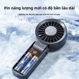 Ice Pack Quạt Tốc Độ Cao Cầm Tay Có Thể Gập Lại 100 Tốc Độ Gió Mạnh Quạt Tốc Độ Cao Di Động Ngoài Trời Treo Cổ Quạt Nhỏ