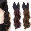 FUHUIOT Tam Giác Móng Vuốt Kẹp Tóc Giả Đuôi Ngựa Tóc Giả, Tổng Hợp Thanh Lịch Chấm Bi Đuôi Ngựa Đuôi Tóc, Vintage Với Kẹp Kẹp Kẹp Tóc Lông Tơ Dài Xếp Lớp Đuôi Ngựa Cho Nữ
