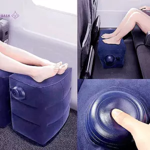 Gối du lịch bơm hơi Chỗ để chân cho trẻ em Máy bay trên ô tô Giường ngủ Hỗ trợ chân Gối tựa chân có thể điều chỉnh chiều cao cho chuyến đi dài