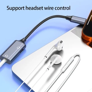 Bộ chuyển đổi nhạc kỹ thuật số BTM USB C sang 3 Bộ chuyển đổi tai nghe nhạc 5Mm cho du lịch