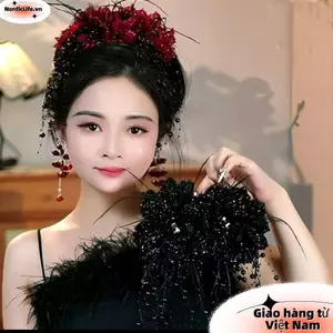 NORDICLLIFE Nắm Kẹp, Hoa Mẫu Đơn Nhựa Tóc Móng Vuốt, Thời Trang Sequin Tua Rua Hoa Hairgrips Nữ