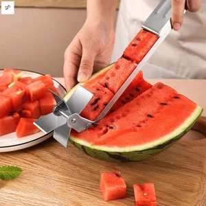 Dụng cụ cắt dưa hấu bằng thép không gỉ có tay cầm tiện dụng để sử dụng tại nhà và ngoài trời