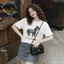 （Giao hàng 24h）Angela Áo Thun Angela Chú Ngựa Trắng Thêu Tinh Xảo Chất 100% Cotton Mềm Mịn Thoáng Mát.