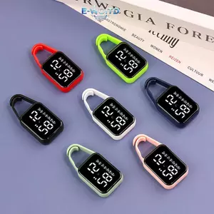 E-WOITD LED Kỹ Thuật Số Đồng Hồ Điện Tử Móc Khóa Chức Năng Dạ Quang Trẻ Em Quà Tặng Đa Năng Treo Đồng Hồ Nhà Thơ Đồng Hồ E-WOITD