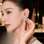 Thời trang mới Zircon Viền Hoa Bông tai thanh lịch sang trọng