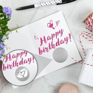 Tem tự dính cào bạc vàng, 1 cuộn 500 cái Phim thẻ cào, Tiết lộ quà tặng, Cào để lộ phần thưởng