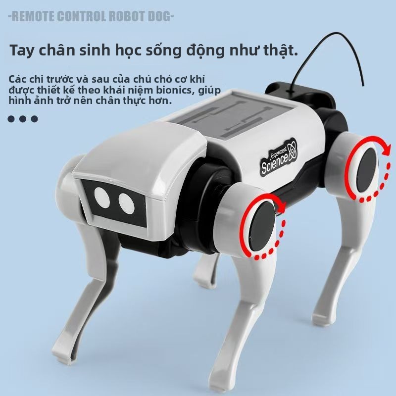 Trẻ em Điều khiển từ xa Cơ mèo DIY Kết hợp lắp ráp Robot đi bộ bằng điện Đồ chơi thú cưng cho chó