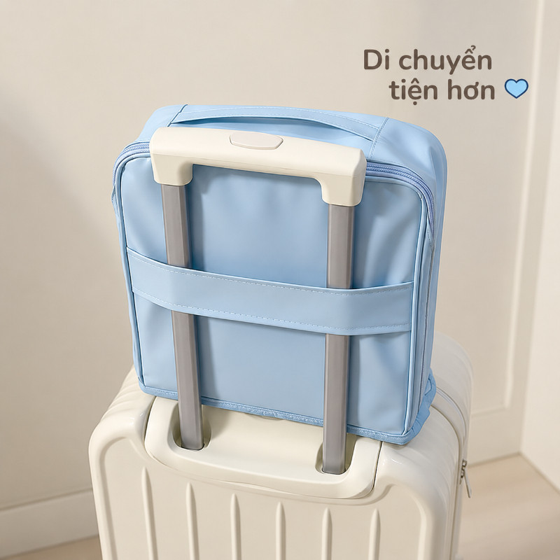 Hộp đựng bút sáng tạo dung tích lớn có ngăn chia túi đựng mỹ phẩm du lịch tiện mang theo