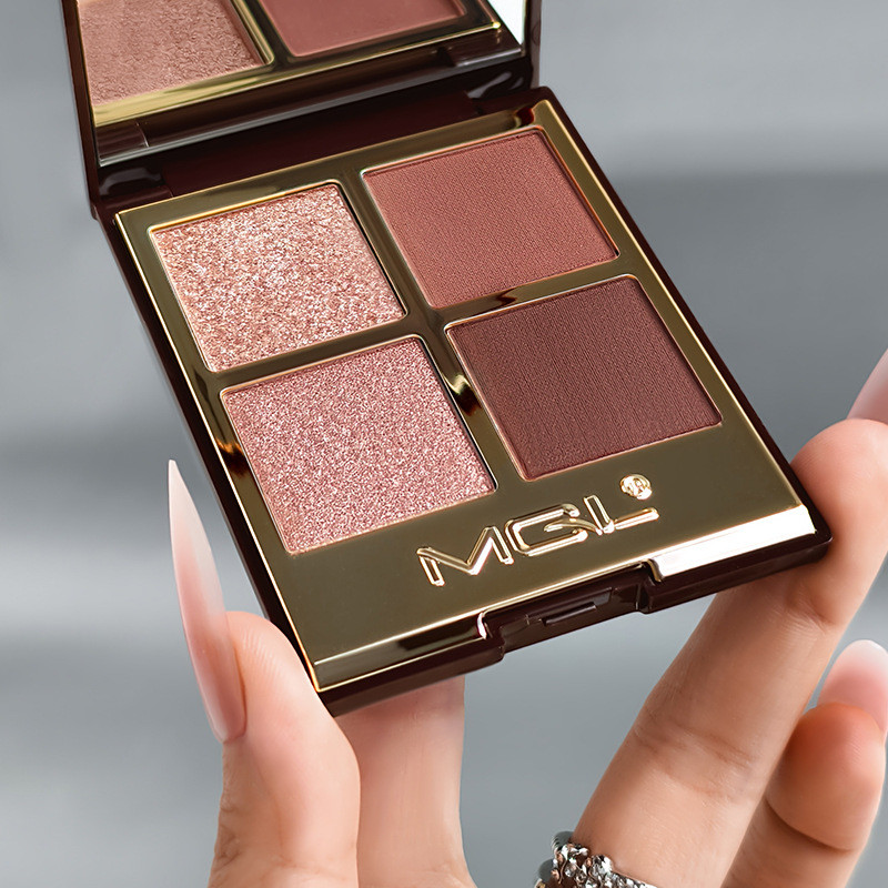 Hàn Quốc 4 màu mắt | Matte Pearlescent Low Saturated Earth Eyeshadow Disk | Thích hợp cho sinh viên