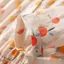 Áo sơ mi nữ tay phồng chất liệu Cotton Linen in họa tiết trái cây phong cách tối giản, dễ phối đồ, phù hợp đi làm