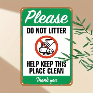 CIFbuy Vintage Kim Loại Ký Hiệu Mộc Mạc Nghệ Thuật Treo Tường Không Litter Giữ Sạch Trang Trí Thanh