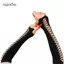 AqToCna Vintage Đảng Cosplay Lưới Co Giãn Găng Tay Hộp Đêm Nhảy Múa Nửa Ngón Vui Vẻ Fishnet Găng Tay Nữ Dài Lỗ Gãy Tay Tay AqToCna
