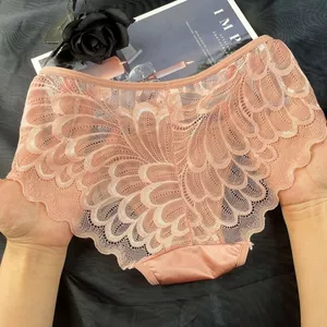 Quần Lót Ren Nữ Nơ Dây Đeo Chữ Thập Thấp Rỗng Cotton Nguyên Chất Đáy Quần Đùi Nữ