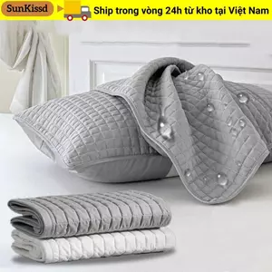Vỏ gối SUNKISSD, Vỏ bảo vệ gối chống nấm mốc bằng vải Cotton, Vỏ gối lớp cách ly gia đình