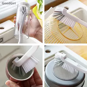1 Bàn Chải Vệ Sinh Tay Cầm Dài Bình Sữa Ống Thủy Tinh Bàn Chải Vệ Sinh Nhựa Bàn Chải Đĩa Dụng Cụ Nhà Bếp Gia Đình VN