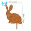 Cổ phần sân vườn thỏ kim loại mộc mạc - Rusty Bunny Silhouette, Nghệ thuật sân ngoài trời để trang trí trang trại, Hoàn hảo cho lễ Phục sinh