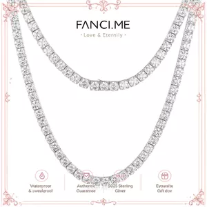 Vòng cổ Tennis bạc Moissanite "The One" FANCIME