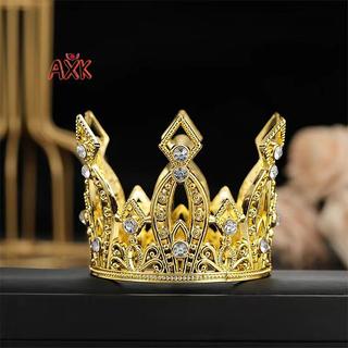 [AXK] Cô Dâu Cưới Tiaras Pha Lê Vương Miện Nhỏ Bánh Brithday Nướng Trang Trí Đầu Trang Sức Trẻ Em Diadem Nhỏ Phụ Kiện Tóc MỚI