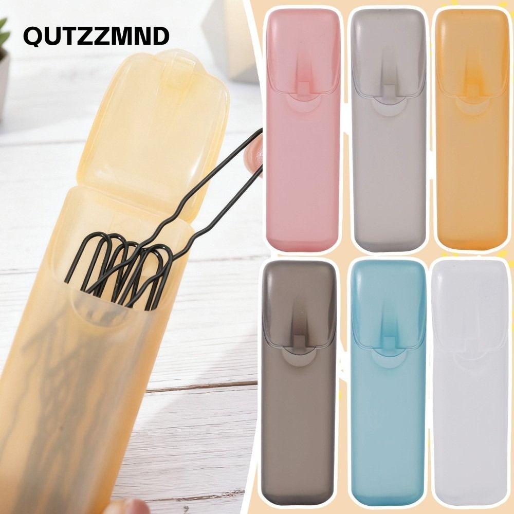 Hộp tăm QUTZZMND, Hộp lưu trữ Mini phân loại di động, Hộp hoàn thiện vật thể trong suốt đa chức năng Hộ gia đình