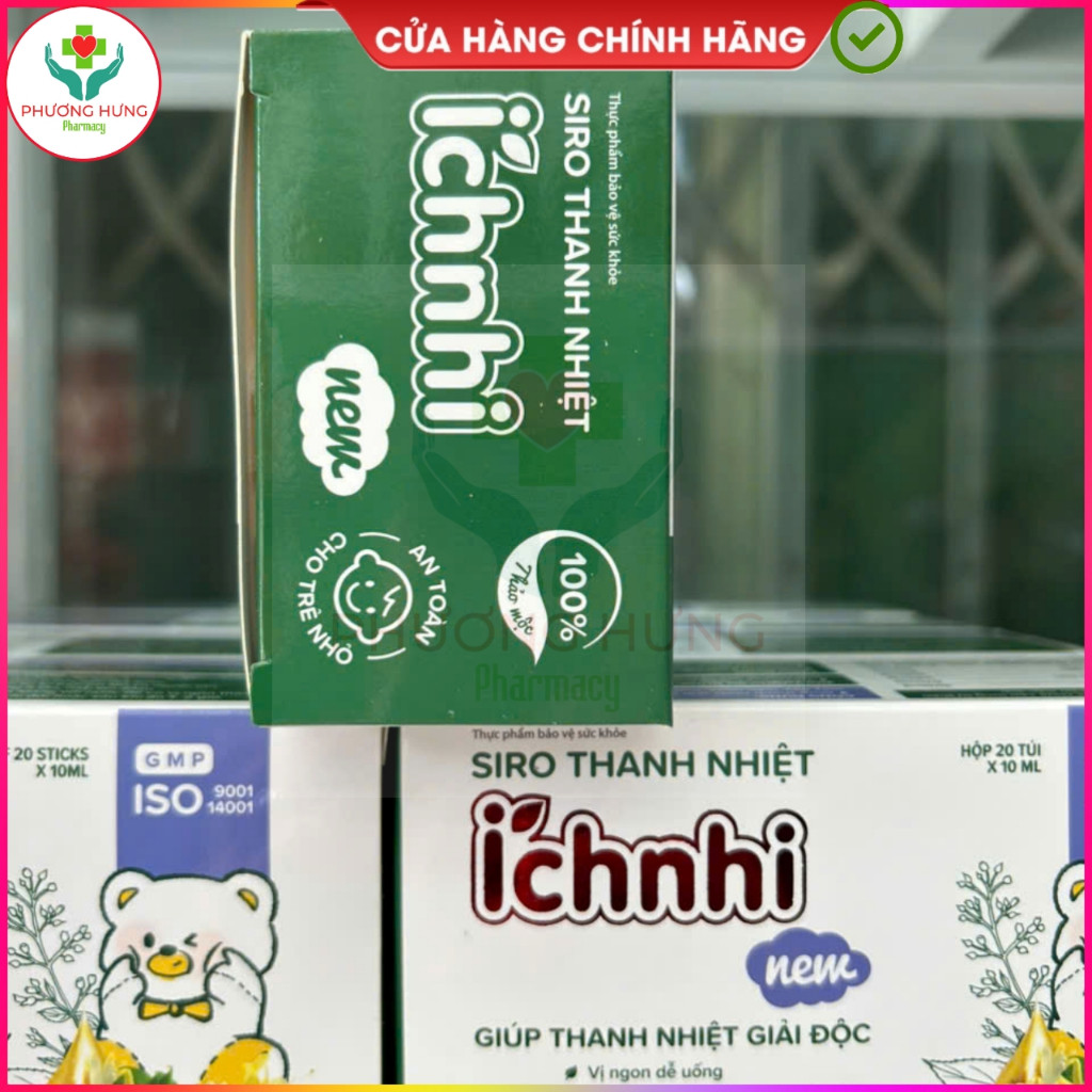 Siro Thanh Nhiệt Tiêu Độc Ích Nhi, Giúp Giải độc,Mát Gan,Giảm Mẩn Ngứa,Nhiệt Miệng-Hộp 20 Ống