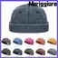 Mũ Hip Hop MERIGGIARE, Mũ Beanies Cotton Vành, Mũ dạo phố màu trơn có thể điều chỉnh Hip Hop Nam