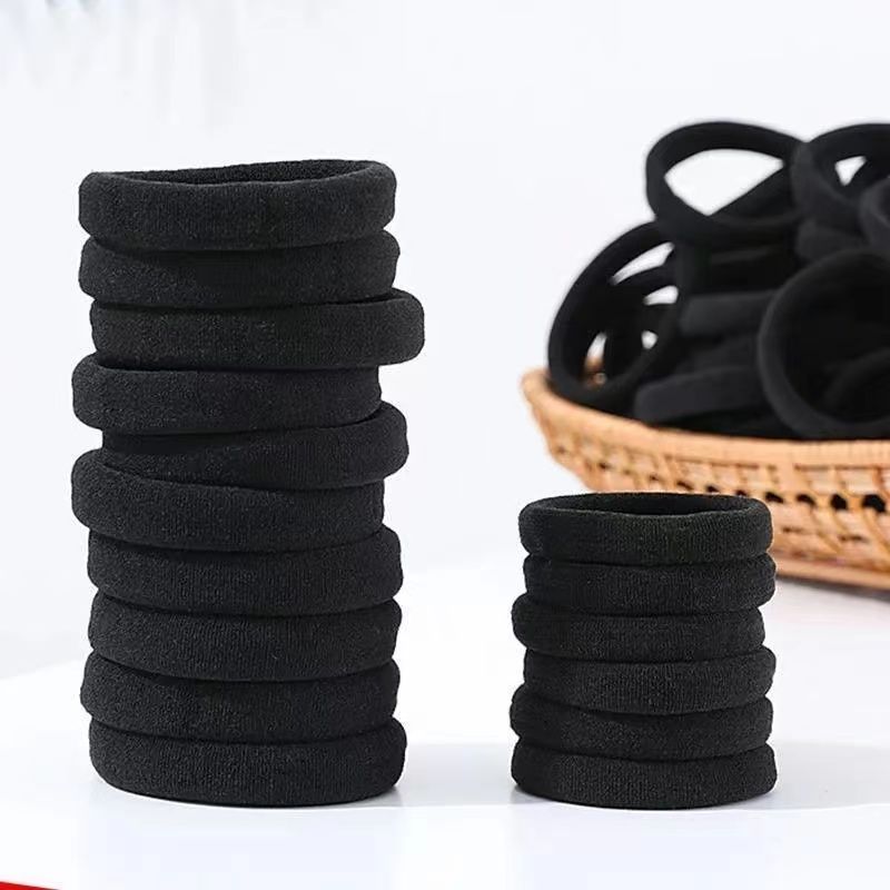 Liền Mạch Dây Buộc Tóc Đầu Dây Buộc Tóc Tóc Co Giãn Cao Su Bền Dây Da Đen Nhiều Màu Sắc Dây Đầu Phụ Kiện