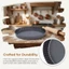 CATMALLER88 Máy nướng bằng thép carbon, Viền lượn sóng có thể tháo rời Đáy khung gầm di động, Lớp phủ chống dính bền bỉ Dễ dàng tháo ra Chảo Quiche Tart bằng thép carbon Lễ hội Giáng sinh