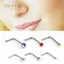 PNPIA- 60 Cái / bộ Thép Không Gỉ CZ Pha Lê Hình Chữ L Mũi Vòng Body Piercing Stud