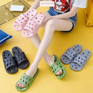 Dép Nữ ITRUMPET, Dép Phòng Tắm Mềm Chống Trơn Trượt, Dép Đi Biển Màu Trơn Thời Trang EVA Rỗng Sử Dụng Tại Nhà
