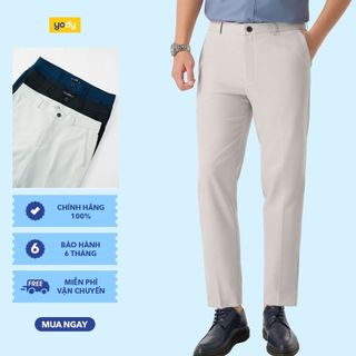 Quần âu nam dáng slim fit YODY cạo chun mặt vải đàn hồi co giãn nhẹ MOTR25A134