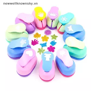 MỚI Lớn Tự Làm Giấy Cắt Bọt Máy Bấm Sổ Lưu Niệm Hoa Đấm Tiết Kiệm Nhân Công Trẻ Em Lỗ Đấm Dập Nổi DIY Thủ Công Lỗ Đấm SKY