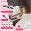 MỚI Năm Mới Màu Hồng Đồ Chơi Piano Cho Bé Gái 37 Phím Bàn Phím Điện Tử Di Động Có Micrô Sinh Nhật SKY