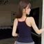 AN.MART Fashion Hot Girls Màu tương phản Áo hai dây mỏng không tay U-ne có đệm ngực VN