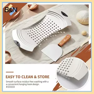 Dụng cụ lọc mì ống bằng thép không gỉ cỡ lớn B & N để nấu ăn nhà bếp nhà hàng.