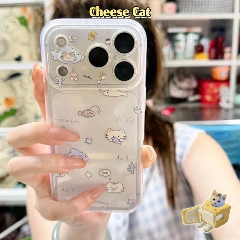 trở thành 17 Pro Max Ốp điện thoại hình chú cá Kitty siêu dễ thương cho iPhone 14 15 16 13 12 11 Pro Max Xs Maz XR
